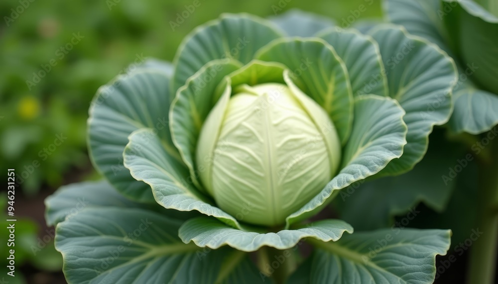 Obraz premium Freshly harvested cabbage ready for the market