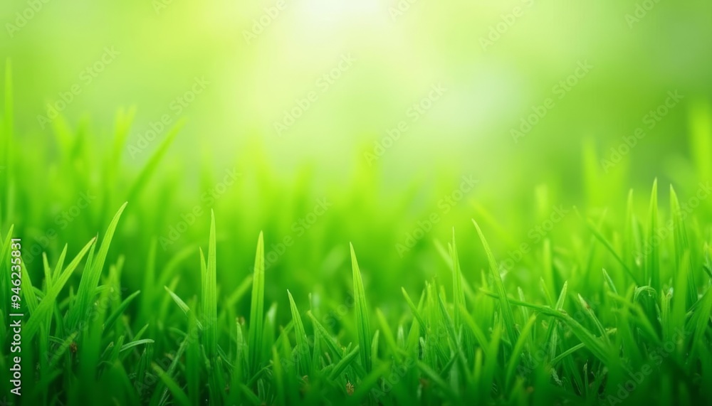 Obraz premium Vibrant green grass a symbol of natures vitality
