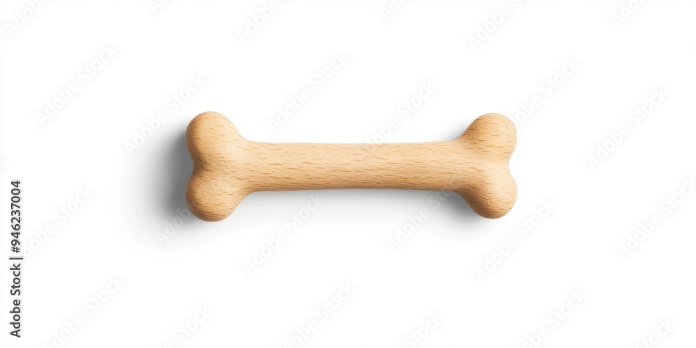 Minimalist Dog Bone Icon on White Background with Long Shadow Minimalist Dog Bone Icon on White Background with Long Shadow