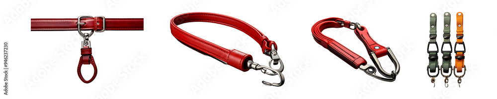 Set, collection of Lanyard Hook isolated on transparent background. Set, collection of Lanyard Hook isolated on transparent background.