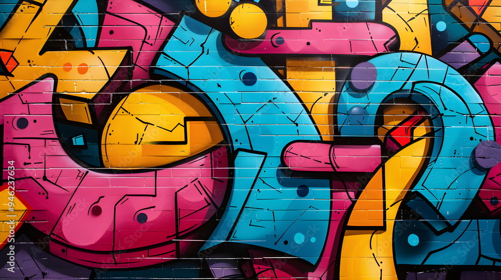 Wall art in an alleyway wall art in a corner pop art graffiti and modern doodle styles. Wall art in an alleyway wall art in a corner pop art graffiti and modern doodle styles.