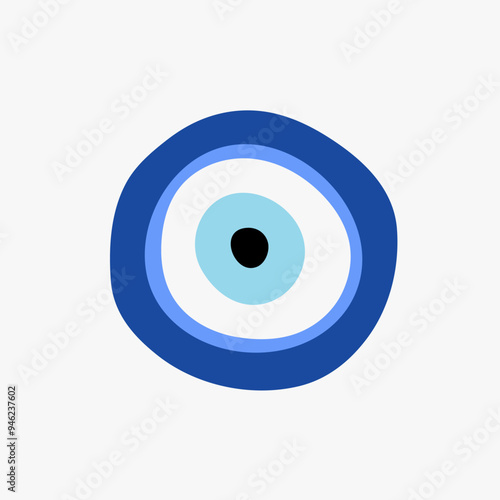 Evil eye, symbol of protection. Greek or turkish amulet for luck. Nazar Boncugu talisman