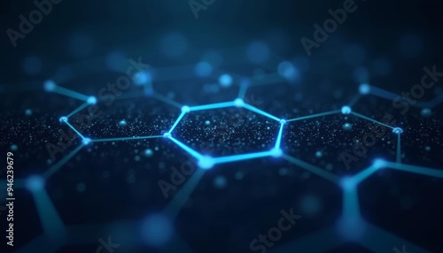  Illuminated molecular structure a symbol of scientific innovation