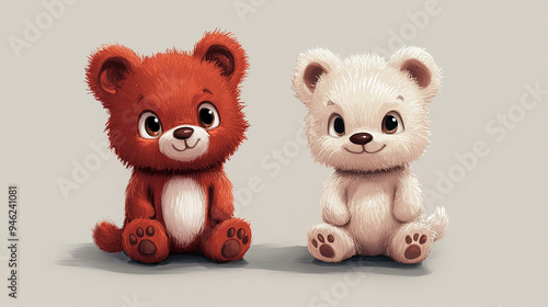 Cutely designed cartoon characters (animals)