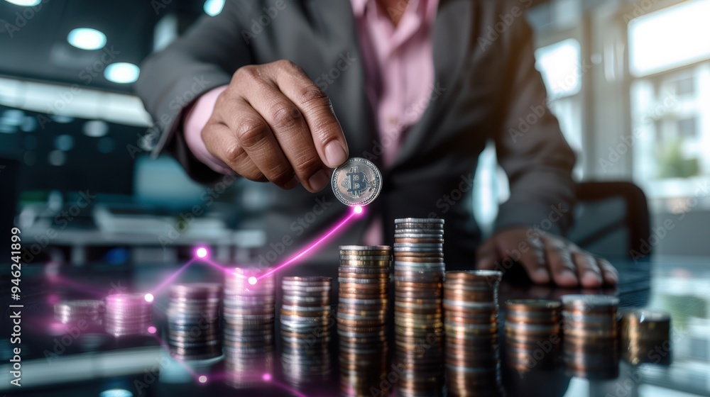 The Hand Holding Bitcoin The Hand Holding Bitcoin