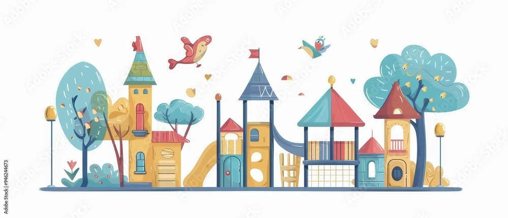 Children flat design, front view, playful theme, cartoon drawing, Children flat design, front view, playful theme, cartoon drawing,