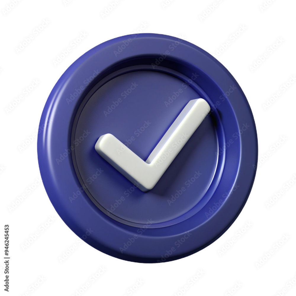 3D Blue Checkmark Icon 3D Blue Checkmark Icon