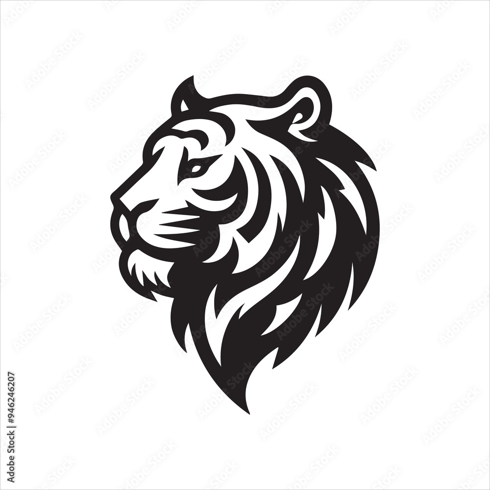 tiger simple logo, vector, iillustration tiger simple logo, vector, iillustration