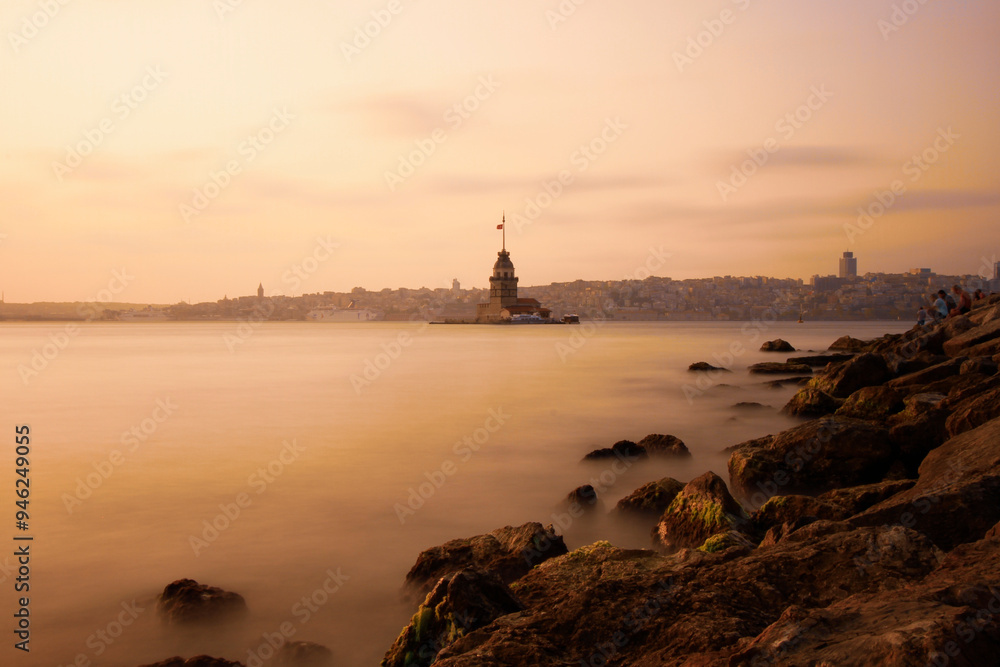 The Maiden's Tower is a structure built on a small island off the coast of Salacak, in the part of the Bosphorus close to the Sea of Marmara. The Maiden's Tower is a structure built on a small island off the coast of Salacak, in the part of the Bosphorus close to the Sea of Marmara.