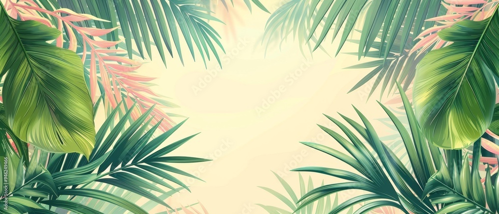 Hyophorbe palm leaf flat design, top view, bottle palm theme, animation, colored pastel Hyophorbe palm leaf flat design, top view, bottle palm theme, animation, colored pastel