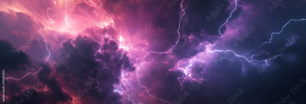 The Wrath of God. Lightning and thunderstorm in the sky The Wrath of God. Lightning and thunderstorm in the sky