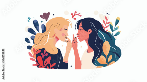 True Confessions Day Cartoon Hand Drawn Style Flat Vector Illustration