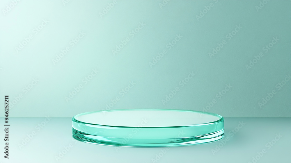 Glass Podium with Circular Display Glass Podium with Circular Display