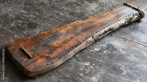 Handmade Wooden Musical Instrument. photo