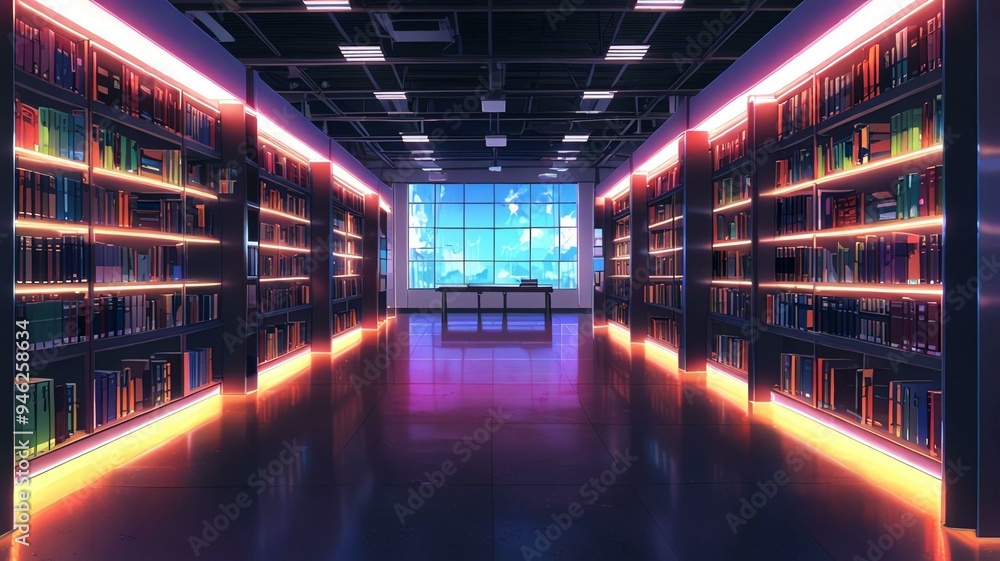 anime library anime background retro neon theme anime library anime background retro neon theme