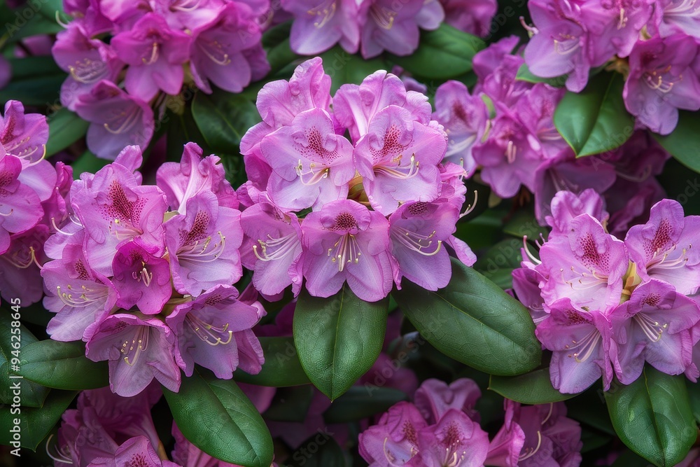 Rhododendron flowers in Spring bloom