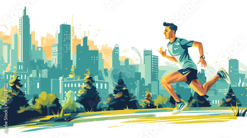 Urban Running Lifestyle Poster