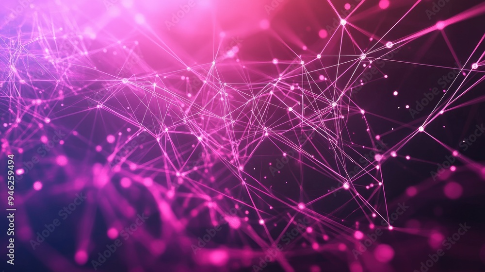 Complex network connections in 3D space, abstract design, room for copy Complex network connections in 3D space, abstract design, room for copy