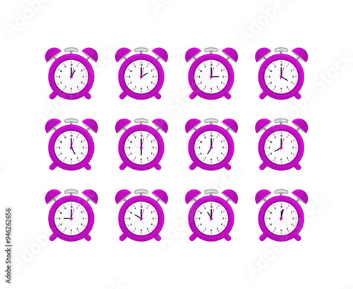 Purple dial set clock collect...