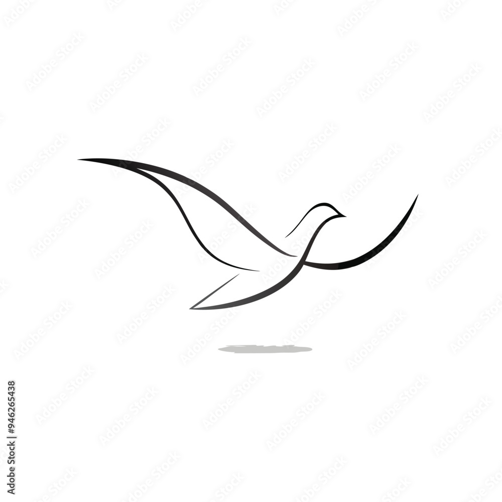 Minimalist Bird Wings symbol Logo Vector png isolated on white background Minimalist Bird Wings symbol Logo Vector png isolated on white background