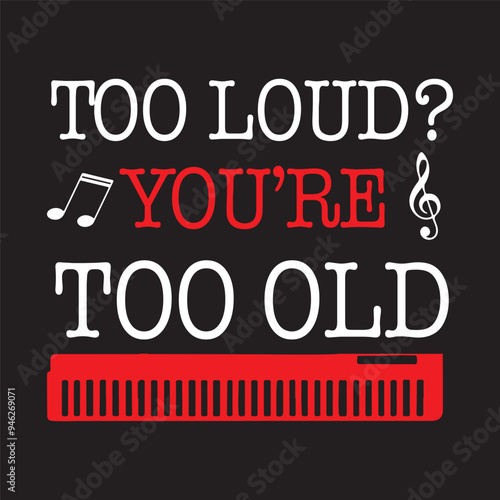 musical typography t shirt design , instrumental based typography t shirt designs