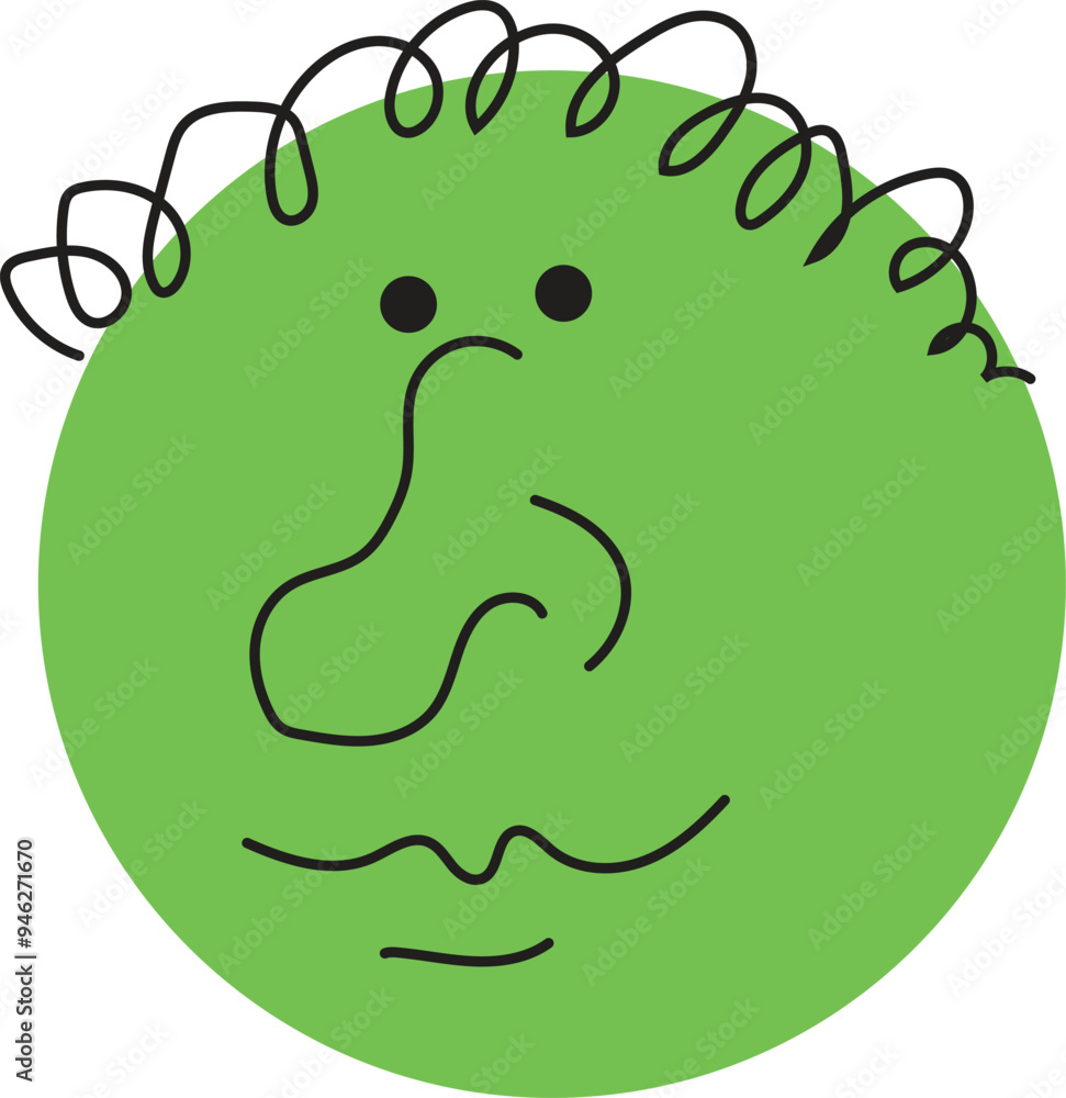 Circle abstract comic Faces with various Emotions Circle abstract comic Faces with various Emotions