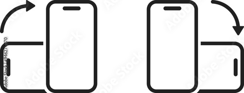 Mobile phone device rotate sign icon vector illustration design
