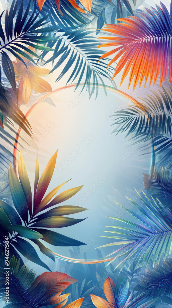 Obraz premium Tropical Leaf Frame.