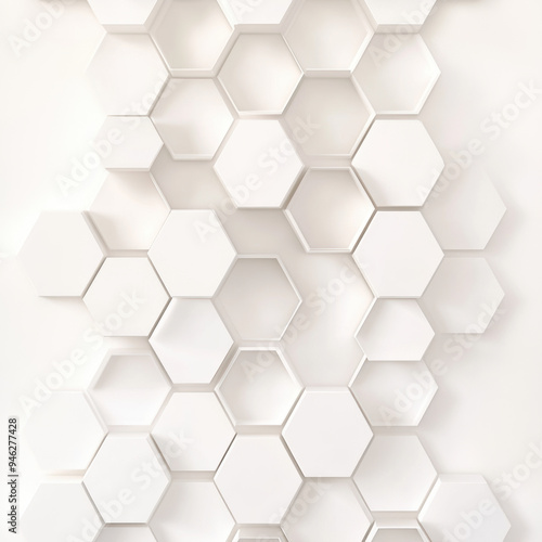 White Hexagon Pattern.