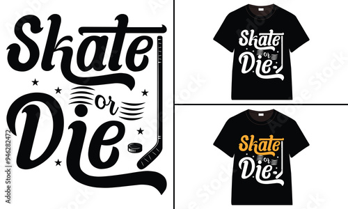 Skate or Die t-shirt collection, T-shirt Design vector, Trendy