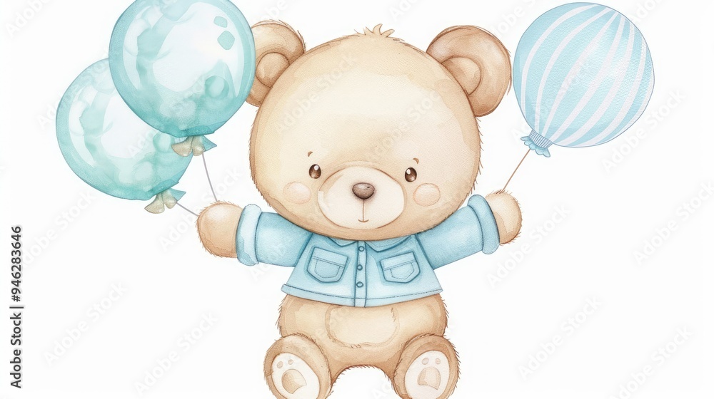 a cute teddy bear wearing a denim shirt a cute teddy bear wearing a denim shirt
