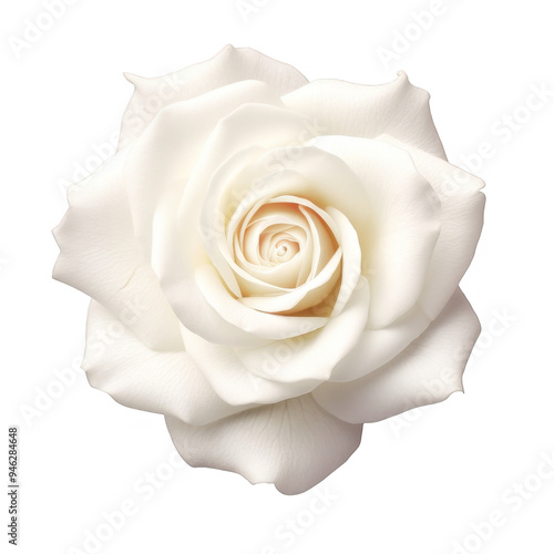 White Rose Isolated on a Transparent Background