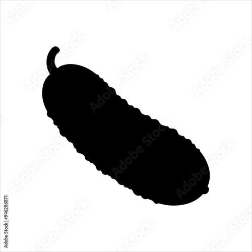 Cucumber silhouette vector illustration design on white background.