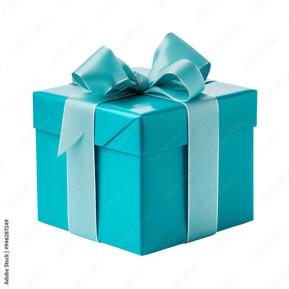 blue gift box isolated on transparent background cutout blue gift box isolated on transparent background cutout