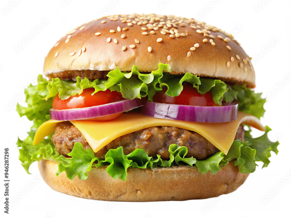 Juicy Burger Illustration Isolated for Graphic Design Juicy Burger Illustration Isolated for Graphic Design