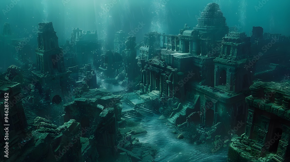 Underwater Ruins of an Ancient City. Underwater Ruins of an Ancient City.