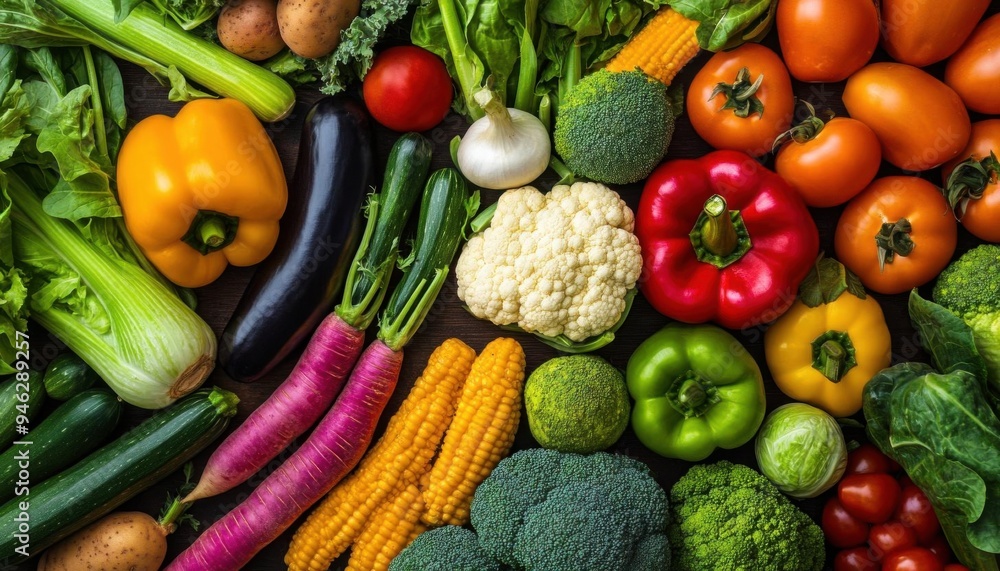 Fresh organic vegetables, assorted on wooden table, D illustration, focus cover all object, deep depth of field, no blur, photo not dark, everything is clear, copy space Fresh organic vegetables, assorted on wooden table, D illustration, focus cover all object, deep depth of field, no blur, photo not dark, everything is clear, copy space