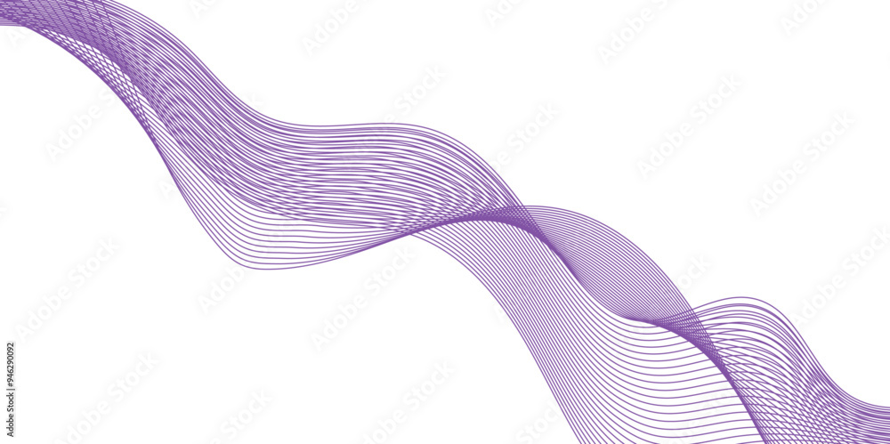 Fototapeta premium Abstract background with waves for banner. Web banner size. Abstract wave element for design. Element for design isolated on white and blue.