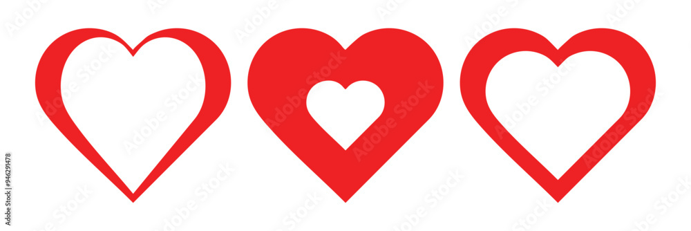 heart valentine icon set heart valentine icon set