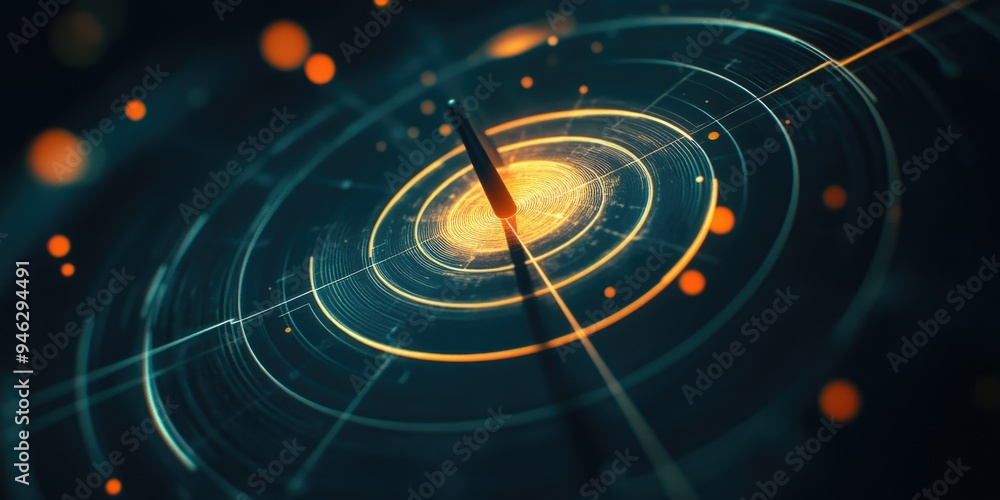 Futuristic Tech Theme with Target Overlay Futuristic Tech Theme with Target Overlay
