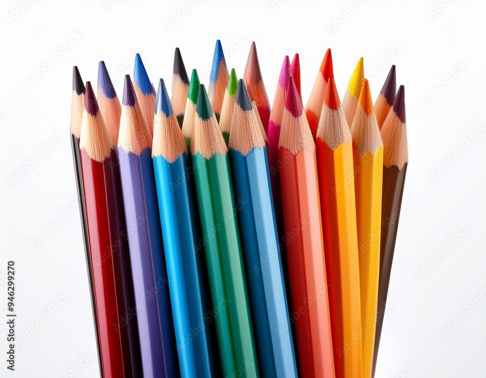Color pencils isolated on white background. Color pencils isolated on white background.