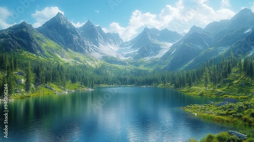 Serene Mountain Lake