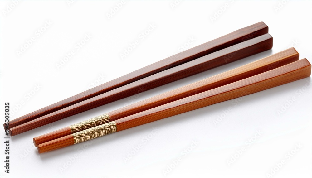 Wooden chopsticks isolated on white background Wooden chopsticks isolated on white background