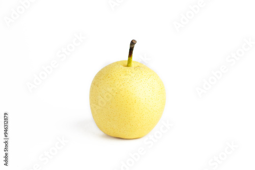 Snow pear isolated on white background with clipping path. photo