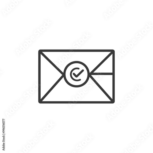 Envelope with a Check Mark in a Circle Icon