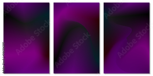 Dark purple degradation backgrounds collection for backdrops, wallpapers, or decoration 
