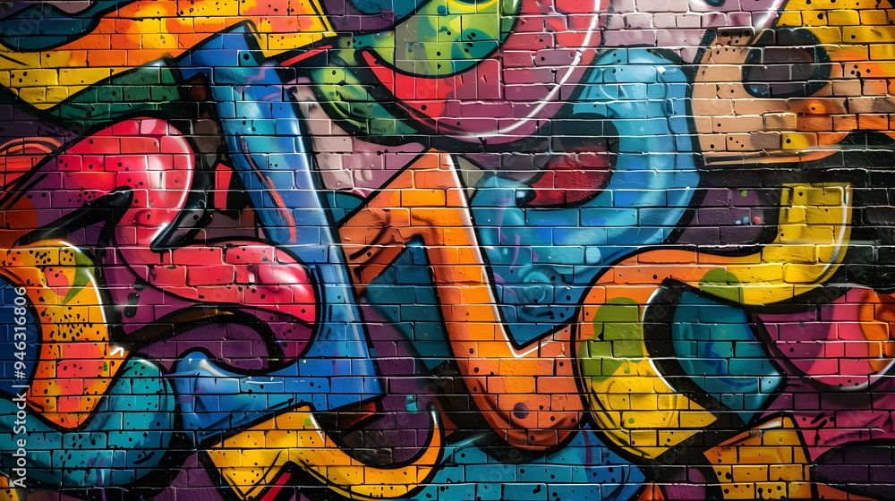 Wall art in an alleyway wall art in a corner pop art graffiti and modern doodle styles. Wall art in an alleyway wall art in a corner pop art graffiti and modern doodle styles.
