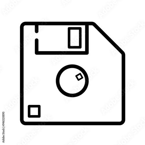 floppy disk, save - vector icon
