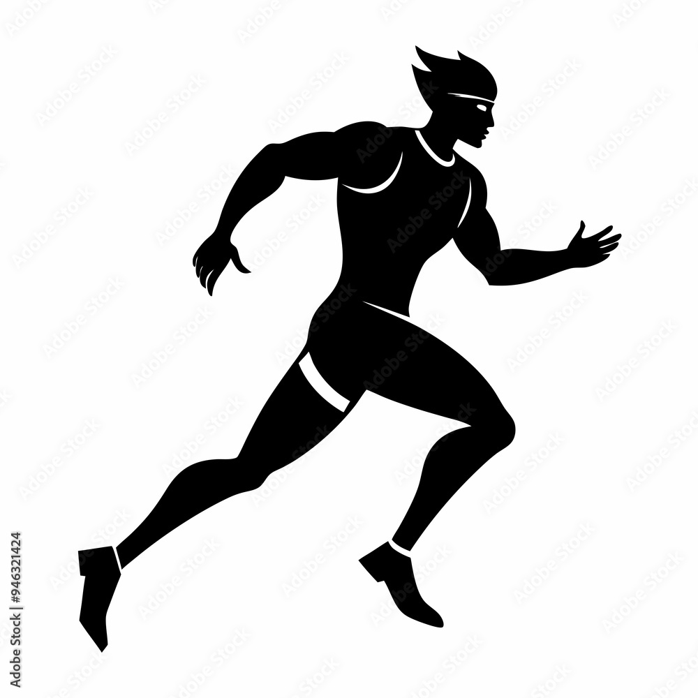 Athletics Black silhouette