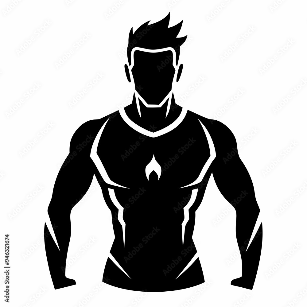 Fototapeta premium Athletics Black silhouette